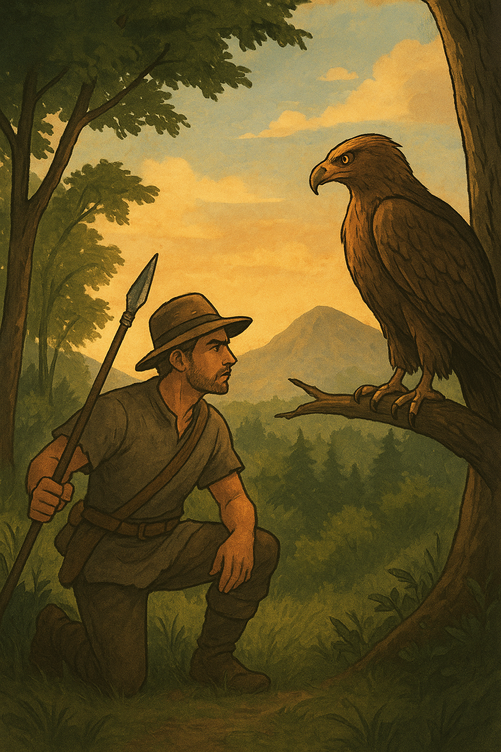 The Lone Hunter and his Eagle friend 